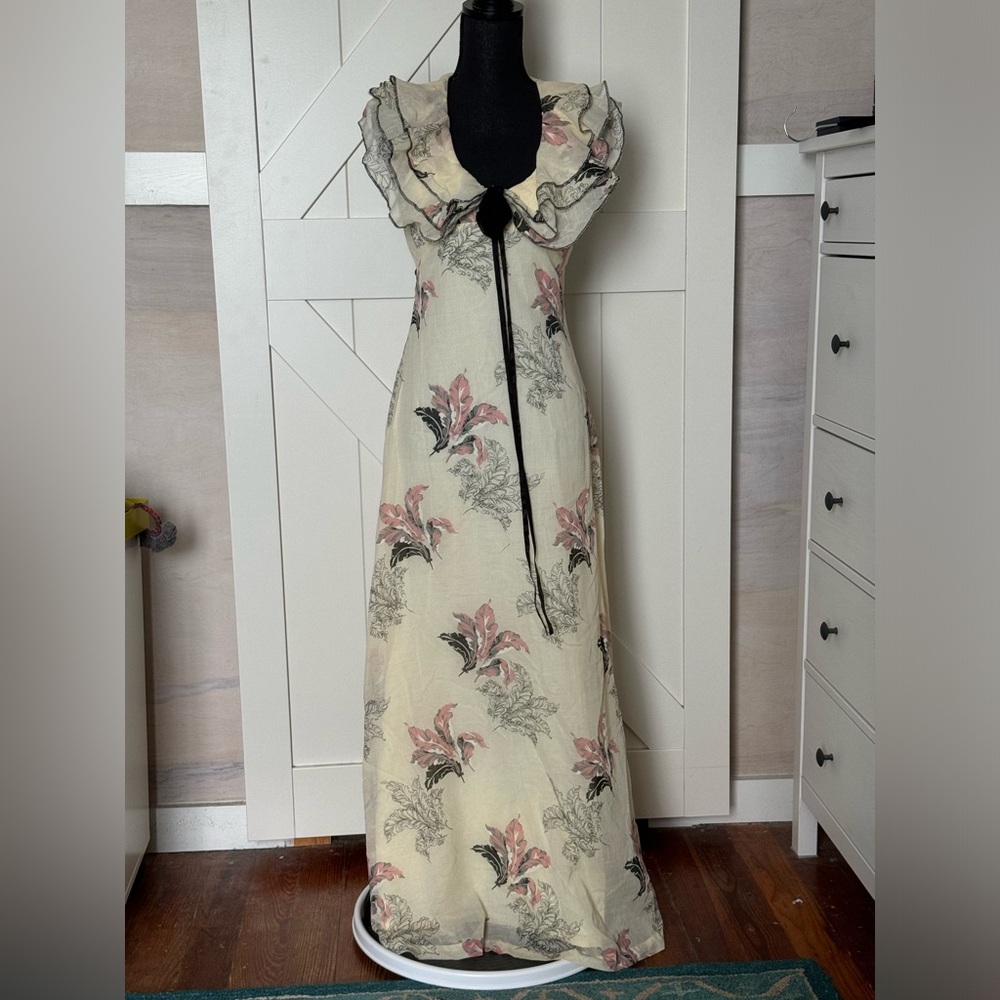 Vintage formal dress backless sleeveless